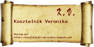 Kosztelnik Veronika névjegykártya